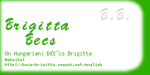 brigitta becs business card